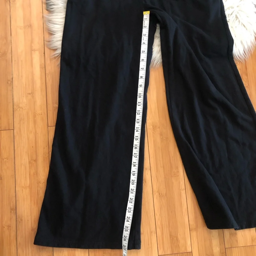 Aerie Black Wide Leg Long Sleeves Drawstring Cotton Half Button Jumpsuit size S